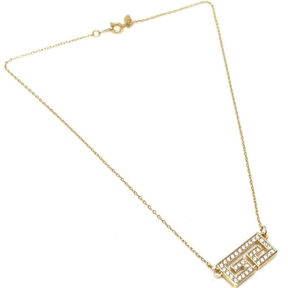 Authentic Givenchy Gold Plated Rhinestone Necklac… - image 1